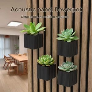 GreenMute Square Soundproof Panel Plant Rack Wall Decor with Storage