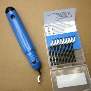 Handle Burr Metal Repair Tool Kit for Router Bit Deburring Blades Remover for Wood & Plastic