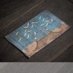 Handmade Tea Napkins, Cotton and Linen Blend, Thick Absorbent Tea Towel and Zen Tea Mat for Tea Set