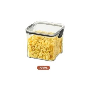 High-Clarity Pantry Management System - Rectangular Stackable Airtight Storage Container with Moisture-Proof Seal