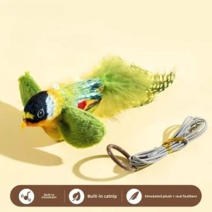 Interactive Wall-Hanging Chirping Bird Toy