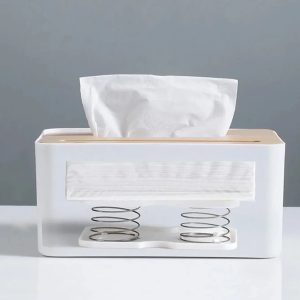 Kinetic Tissue Management System - Automatic Spring-Loaded Lift Bracket for Constant-Access Dispensing