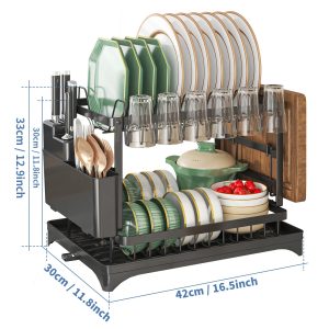 Kitchen Dish Drying Rack Bowl Drainer Storage Rack for Knife Fork Tableware Chopsticks Water Cup