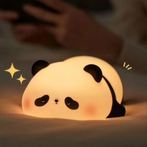 LED Night Light Cute Panda Sheep Rabbit Touch Silicone USB Rechargeable Table Lamp