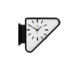 Living Room Minimalism Clock, Triangle Modern Two-sided Wall Clock, Silent Design Mechanism for Decoration