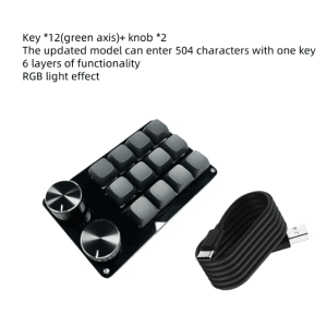 MacroFlow Bluetooth Programmable Macropad 12 Key RGB Custom Keyboard