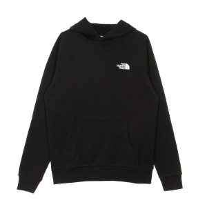Men's Raglan Red Box Hoodie Black/white