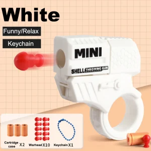 Mini Pistol Keychain Stress Relief Toy Launcher Gift