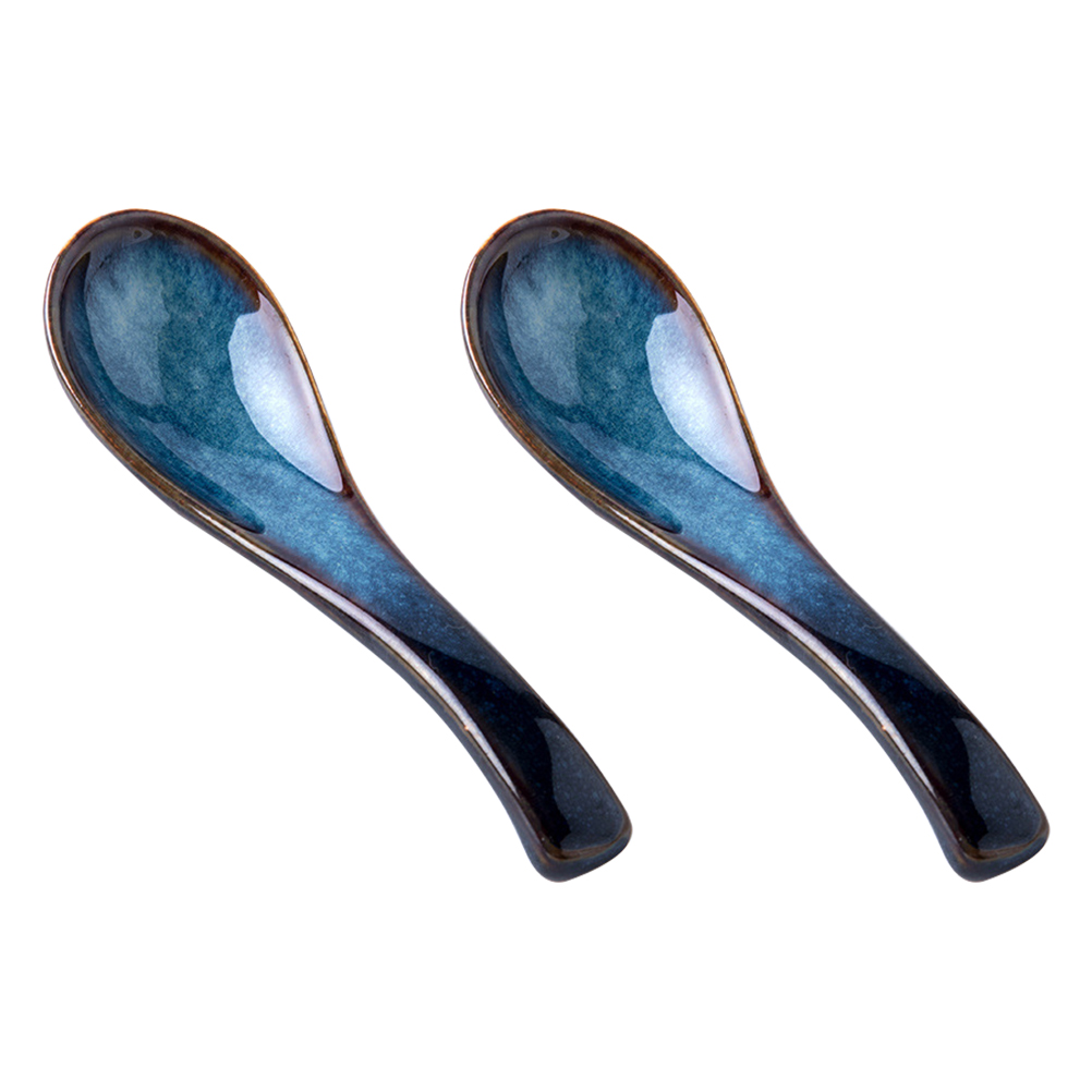 Mini Porcelain Spoons Set Rustproof Soup & Dessert Spoons