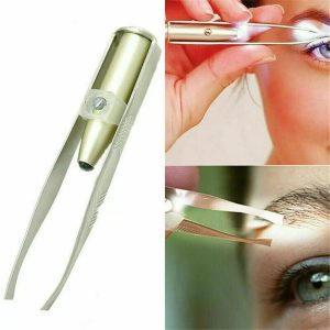 New Portable Tweezer With LED Light Hair Removal Eyebrow Beauty Make Up Tool