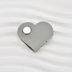 PU Leather Data Cable Organizer, Multifunctional Heart-shaped Clip Hub, Phone Data Storage Winding Clip