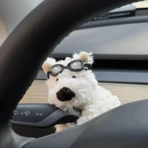 Plush Puppy Steering Column & Wiper Rod Decorative Accent