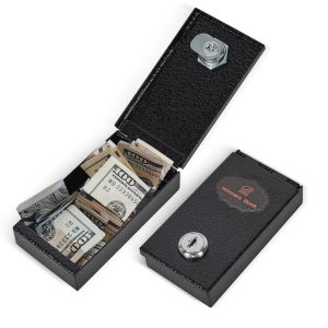 Portable Mini Cash Lock Box with Key Secure Metal Money Safe