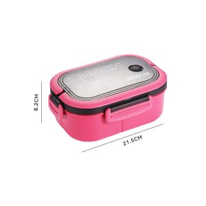 Portable Single-layer, Double-layer Fruit Food Box, Lunch Box with Fork Spoon, Spoon Preservation Box