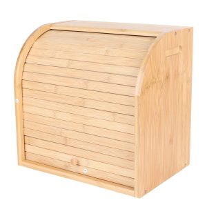 Premium Bamboo Bread Box Large Kitchen Counter Storage Container