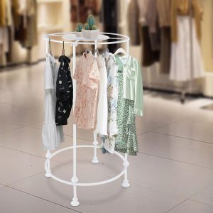 Premium Round Garment Rack Heavy Duty Freestanding Clothes Rack & Store Display Rack for Home or Retail