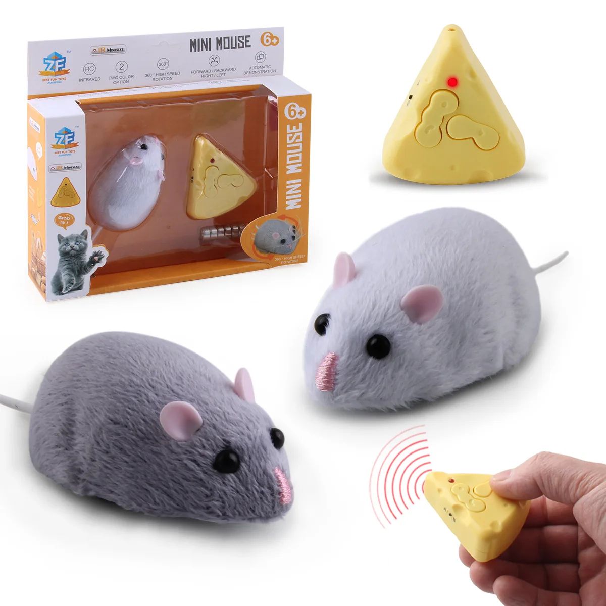 Remote Control Cat Toy Electric Mouse for Interactive Indoor Play
