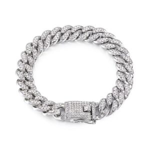 RoyalSpark Rhinestone Dog Chain Collar Jewelry