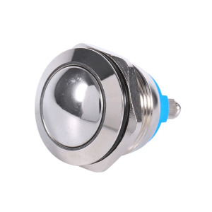 Silver Waterproof Metal Circle Push Button Momentary Horn Switch for Car/Boat