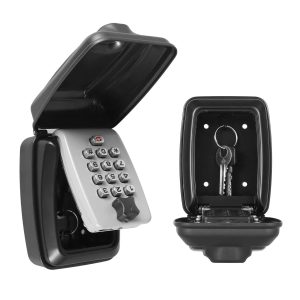 Smart 4-Digit Wall Mounted Key Lock Box for Outside - Secure Outdoor Key Safe