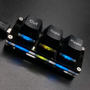 SmartTap 3-Key RGB Macro Keypad - Programmable Mini Mechanical Keyboard for Fast Copy Paste Shortcuts