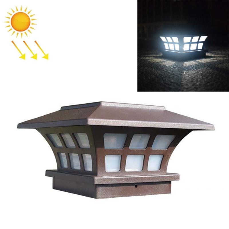 Solar Outdoor Coffee Column Wall Lamp Waterproof Decorative Light