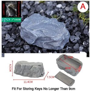 Stone Shape Hidden Key Safe Box with Secret Storage Compartment
