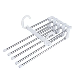 Telescopic Folding Pants Rack, Multi-layer Pants Hanger, Household Magic Pants Clip for Wardrobe Storage