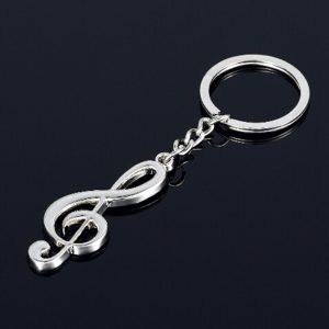 Treble Clef Metal Keychain Music Note Keyring Gift for Musicians