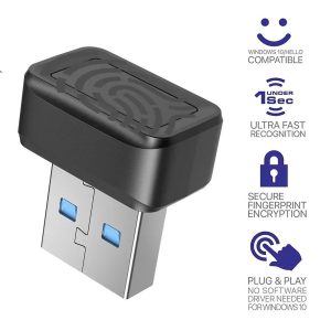 USB Fingerprint Scanner for Windows Hello Secure Login Key