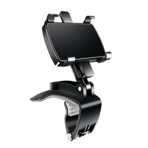 Universal Car Smartphone Bracket, 360 Degree Rotation Dashboard Mount, Rubber Grip Phone Holder, Adjustable Navigation