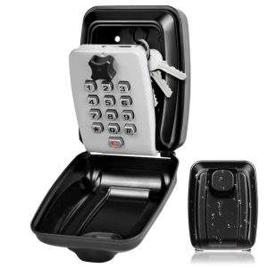 Wall Mounted Key Lock Box Waterproof Outdoor Key Safe with Combination Lock