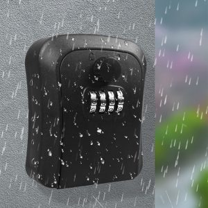 Wall Mounted Key Lock Box with Digit Code Weatherproof Key Safe Box for Home & Rentals