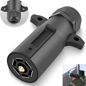 Way Trailer Connector Pin RV Blade Wiring Adapter Plug