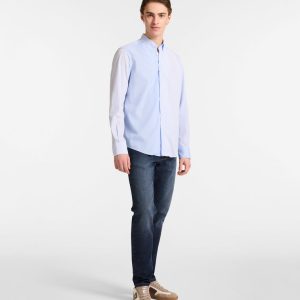 blue man shirt