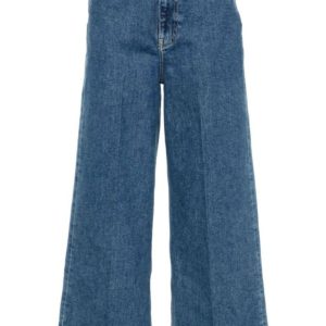calvin klein jeans HIGH RISE WIDE ANKLE BLUE