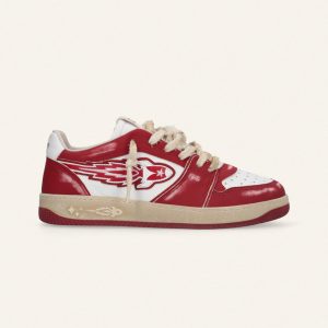 shoes man white and red