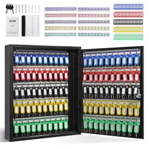 100 Key Cabinet Key Lock Box Wall Mounted Steel Key Organizer