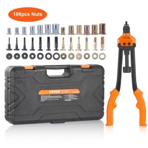 16 Inch Rivet Nut Tool Kit with 13 Mandrels and 186 Rivnuts