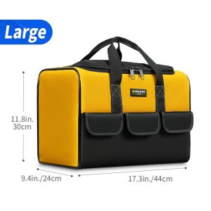 17-Inch High-Capacity Tool Bag - Rugged Storage Organizer with 6 Exterior Pockets