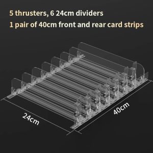 19mm Supermarket Automatic Shelf Pusher Propeller & Countertop Cosmetics Display Storage Rack