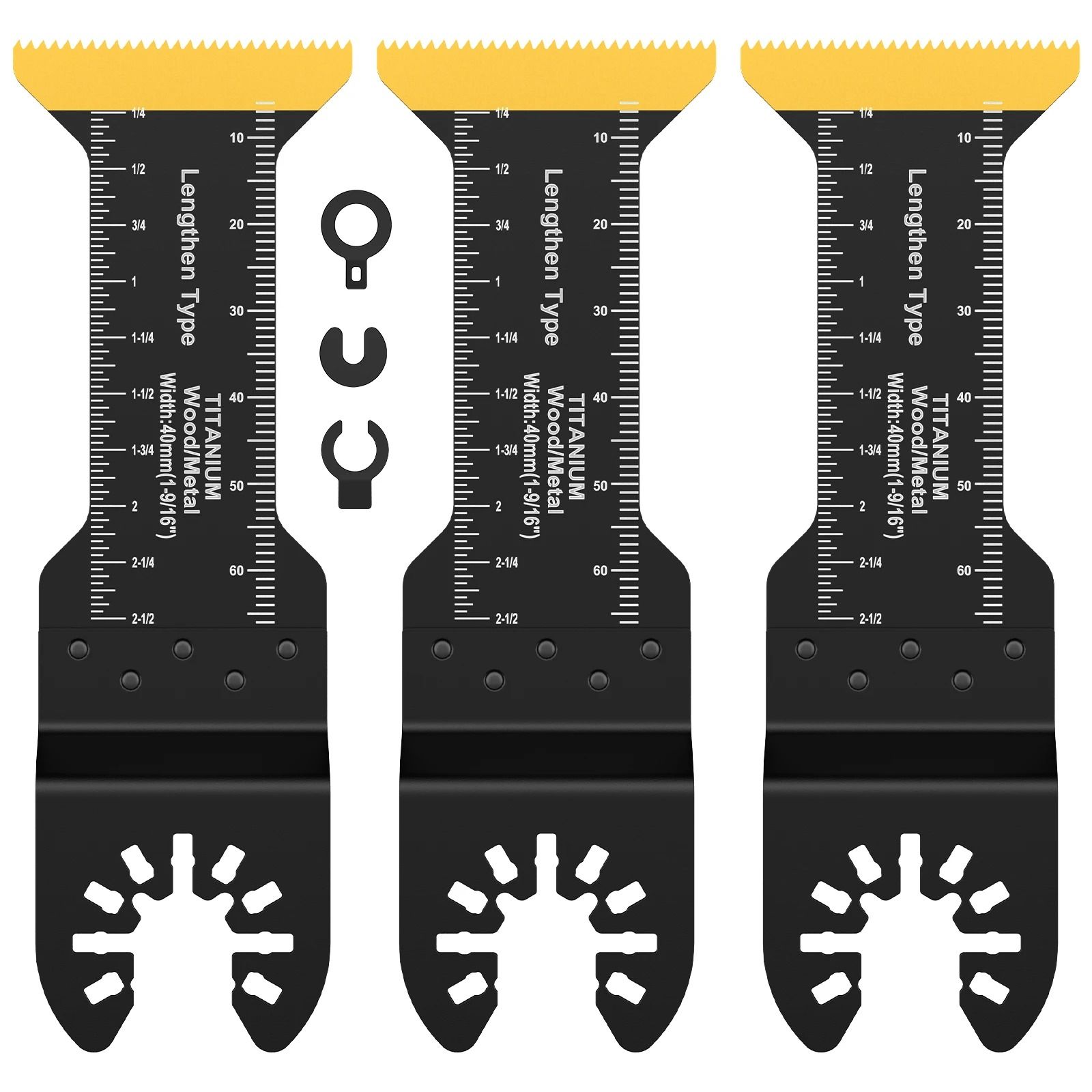 3-Piece Extra-Long Titanium Bi-Metal Oscillating Multi-Tool Blade Set