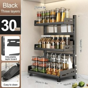 3-Tier Desktop Spice Rack Desktop Spice Rack Countertop Adjustable