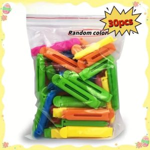 30-Piece Multicolor Food Sealing Clips Set