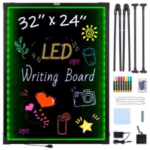 32 x 24 LED Message Writing Board with Neon Lighted Menu Sign and Remote