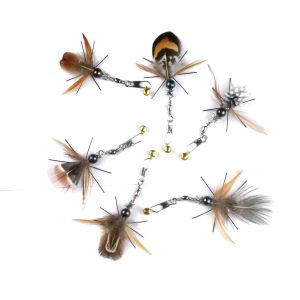 4-Piece Artificial Insect & Feather Teaser Replacements