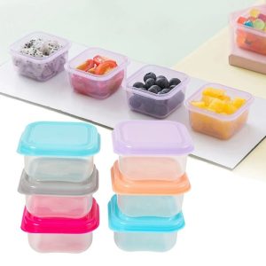 6-Piece Small Food Storage Container Set & Moisture-Proof Mini Kitchen Box