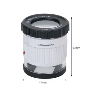 Adjustable Handheld Magnifier with LED UV Light, Jewelry Money Loupe, Precision Work Magnifying Glass for Watch Repair