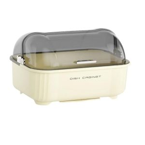 Airtight Countertop Dish Drying Rack and Dustproof Tableware Storage Vault