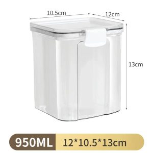 Airtight Kitchen Storage Jar Set Clear Food Storage Containers